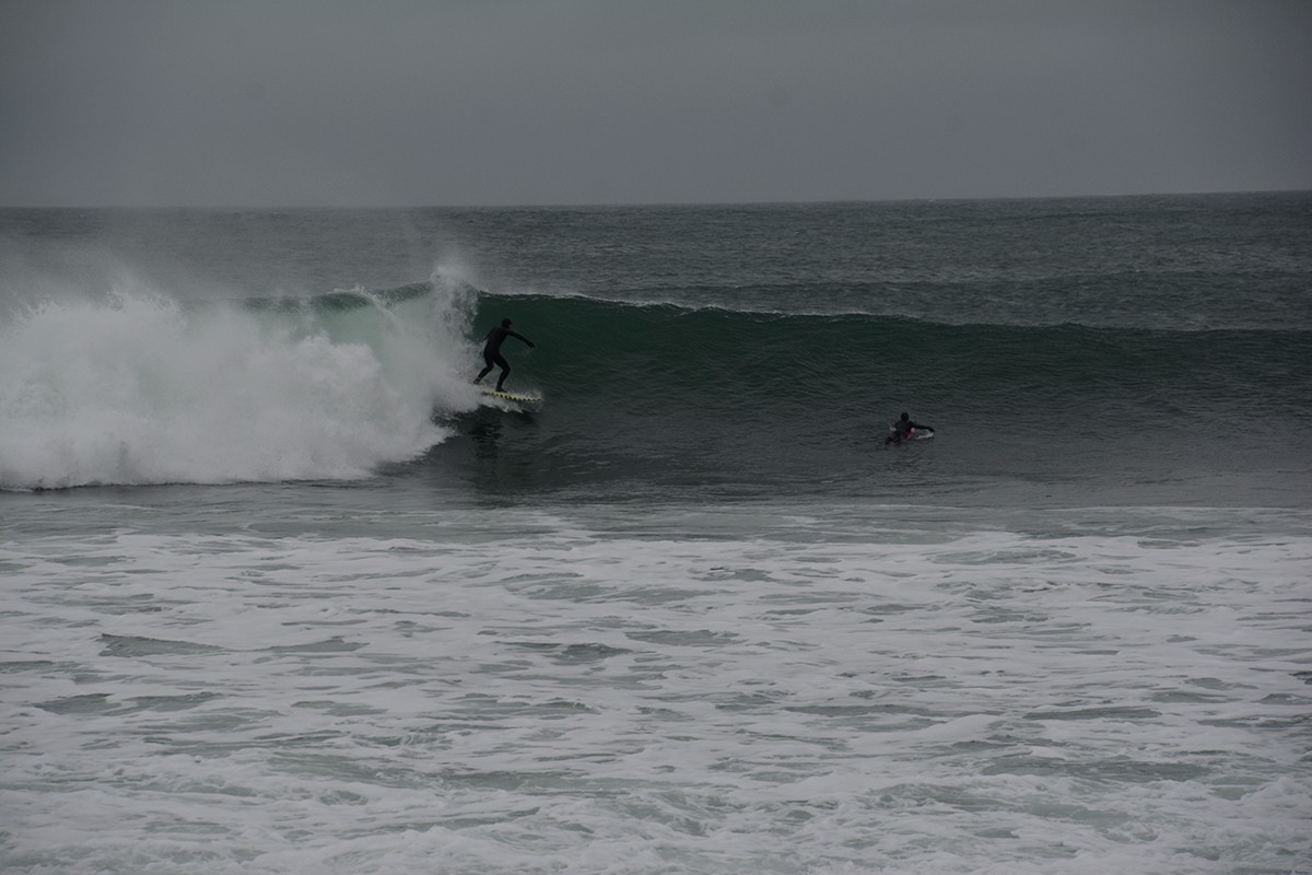 a man surfing